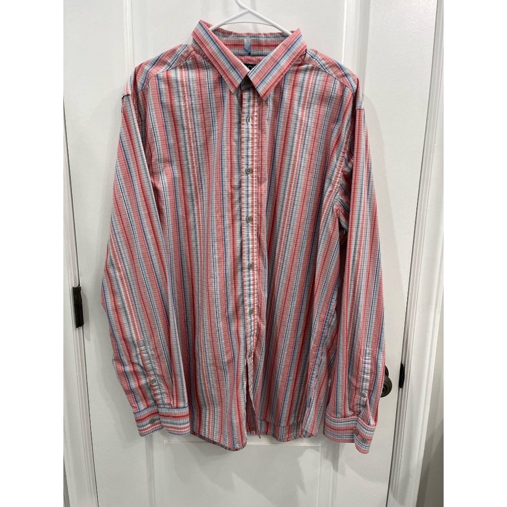 MADE by Cam Newton Checked Plaid Long Sleeve Dress Shirt Size XL